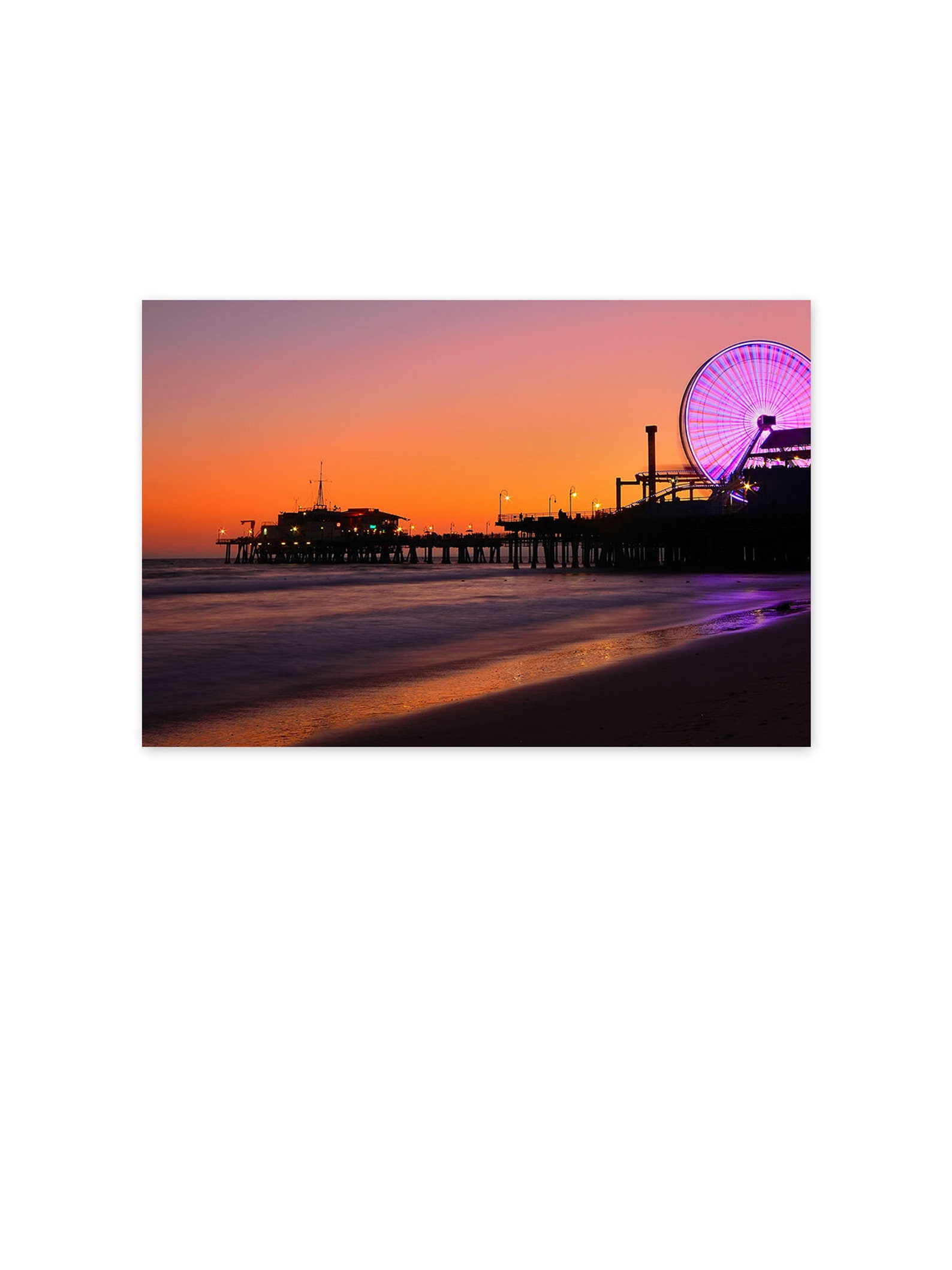 Santa Monica Poster Wall Art. Santa Monica Ocean View. Etsy