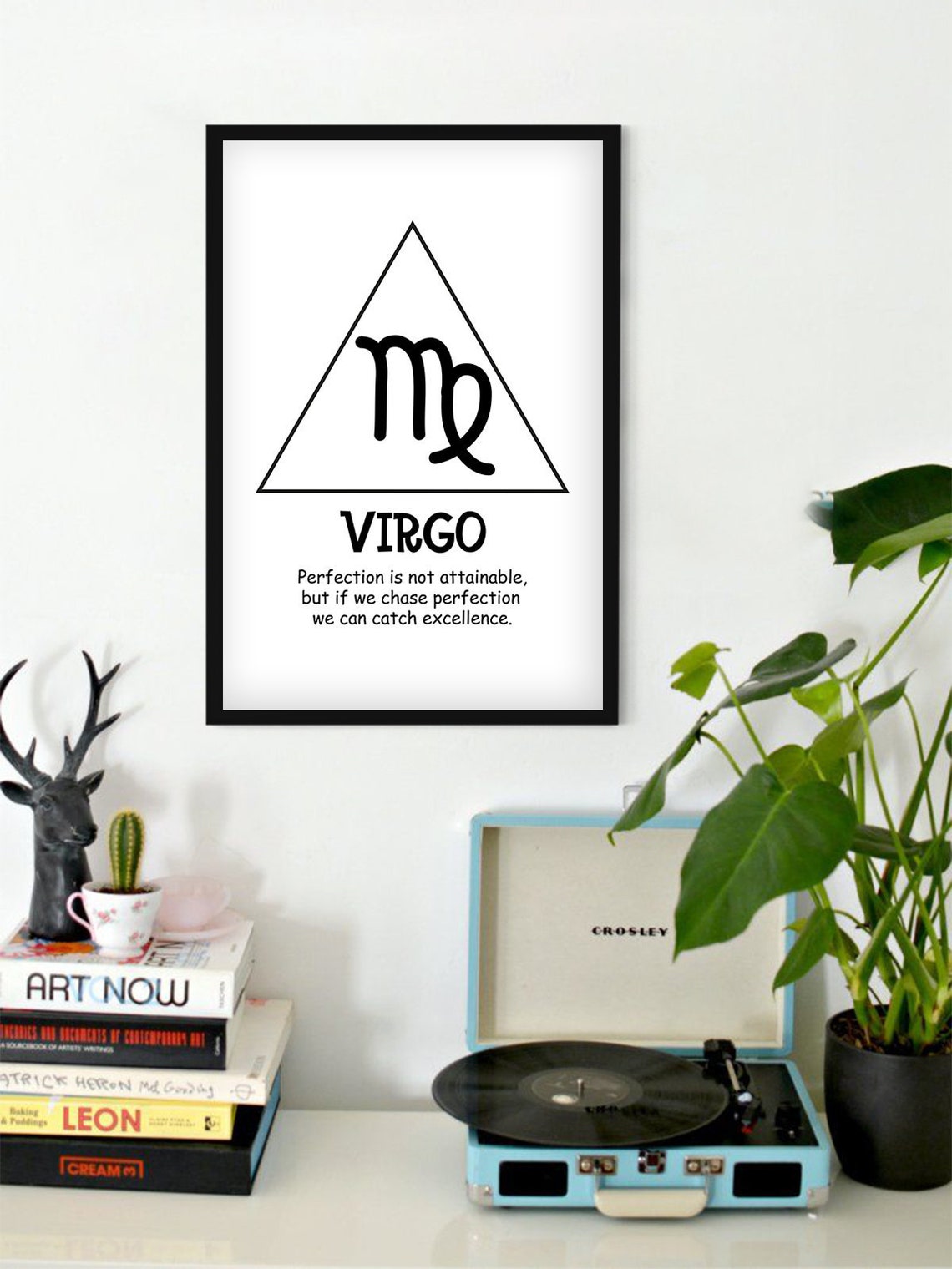 White Virgo Zodiac Sign Poster Zodiac Virgo Art Inspiration - Etsy