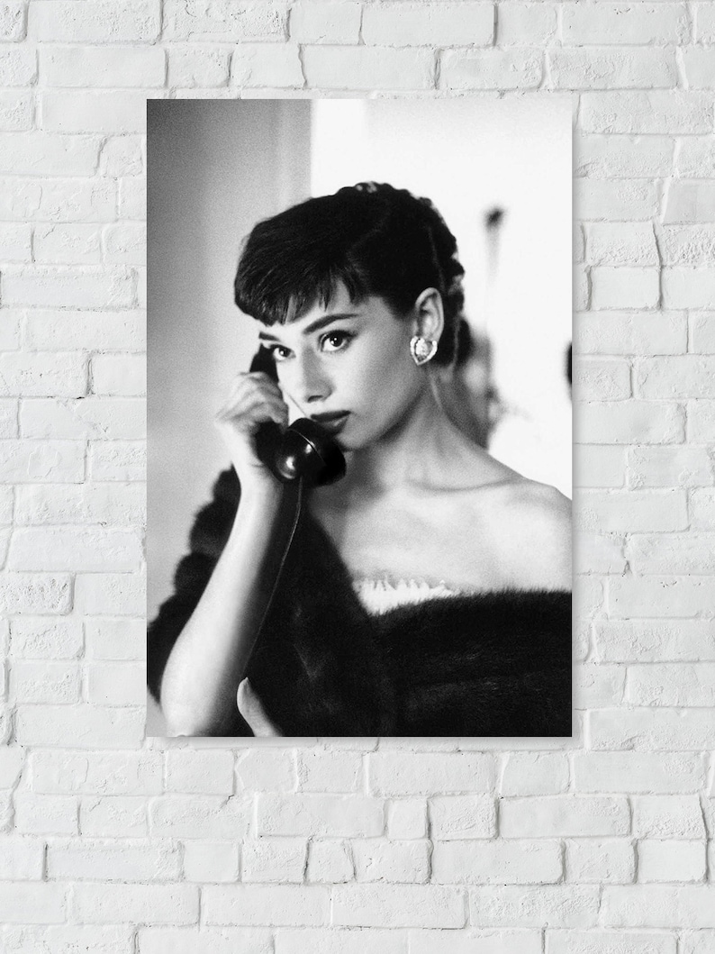 Poster Audrey Hepburn Movie Star Room Club Art Wall Cloth Print 515