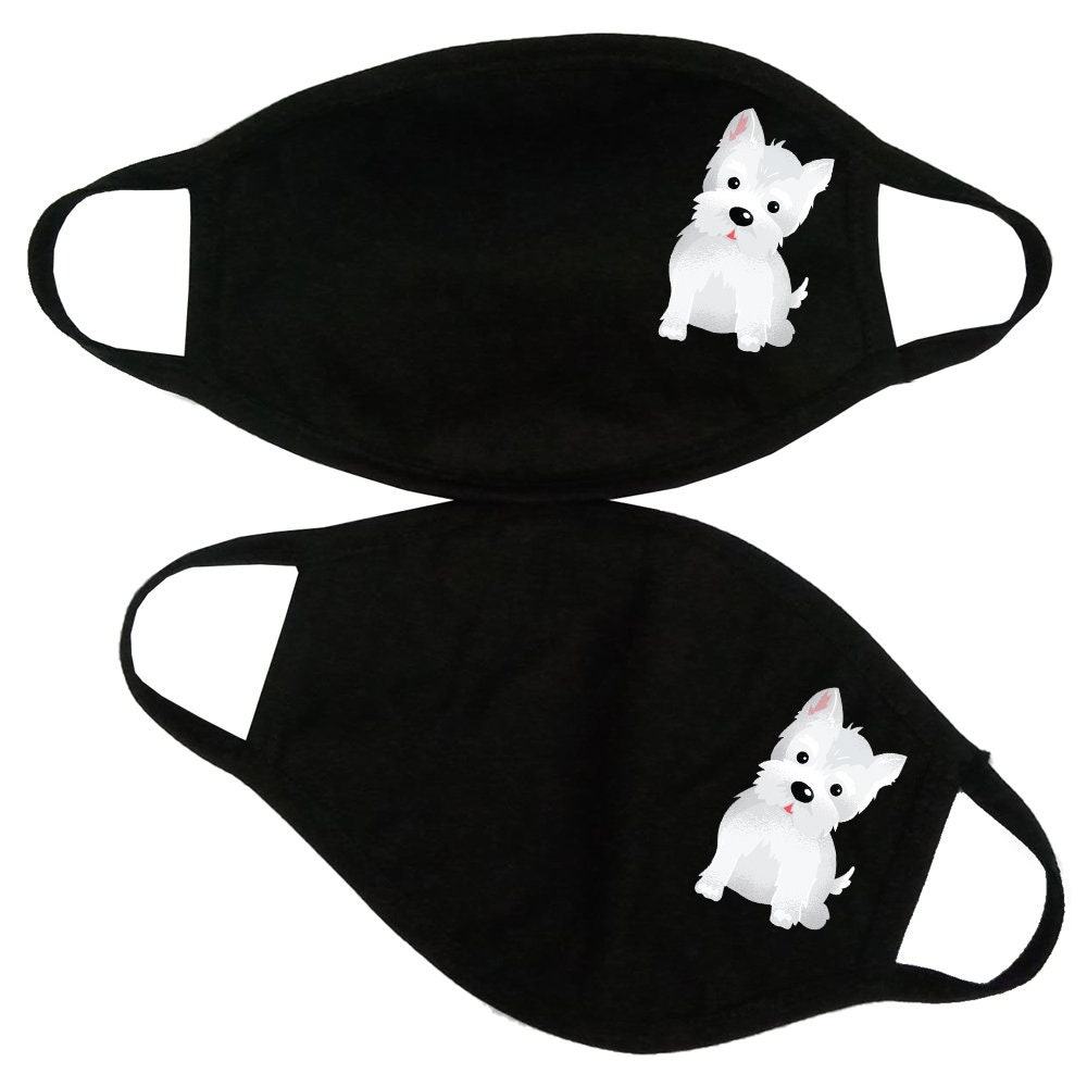 Little Puppy Face Mask Dog Cute Face Mask Dog Lover Washable Etsy