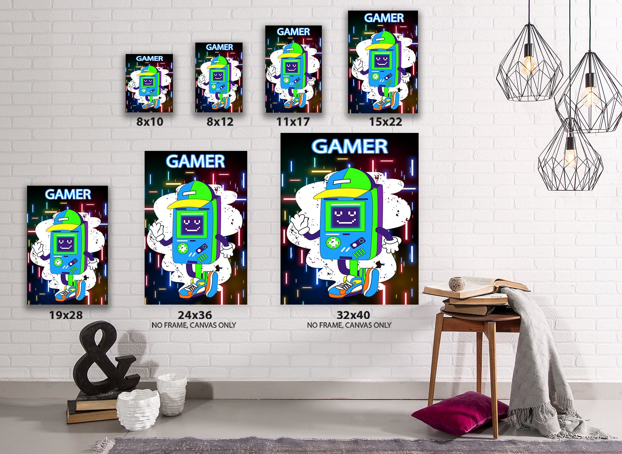 Gaming Canvas Wall Art Gamer Home Decor Prints Etsy