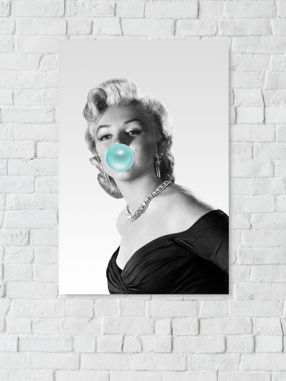 Marilyn Monroe Poster. Bubble Gum Wall Art. Lady Monroe Print. | Etsy