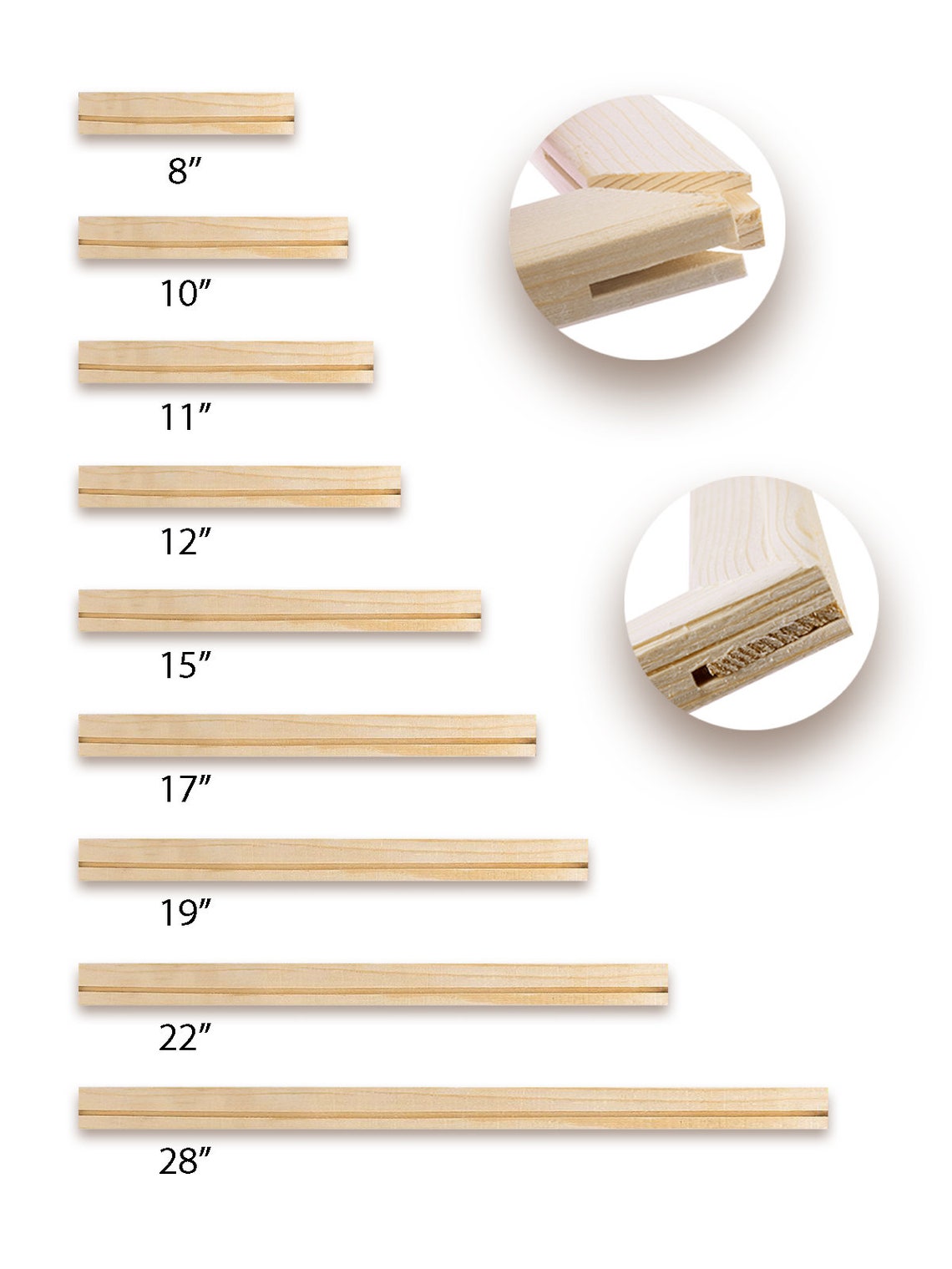 Wooden Canvas Frame Stretcher Bar DIY Solid Wood Art Painting Etsy UK