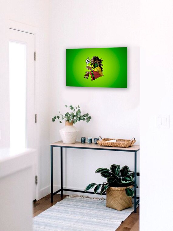 Weed Poster Wall Art Rasta Home Decor Prints Etsy