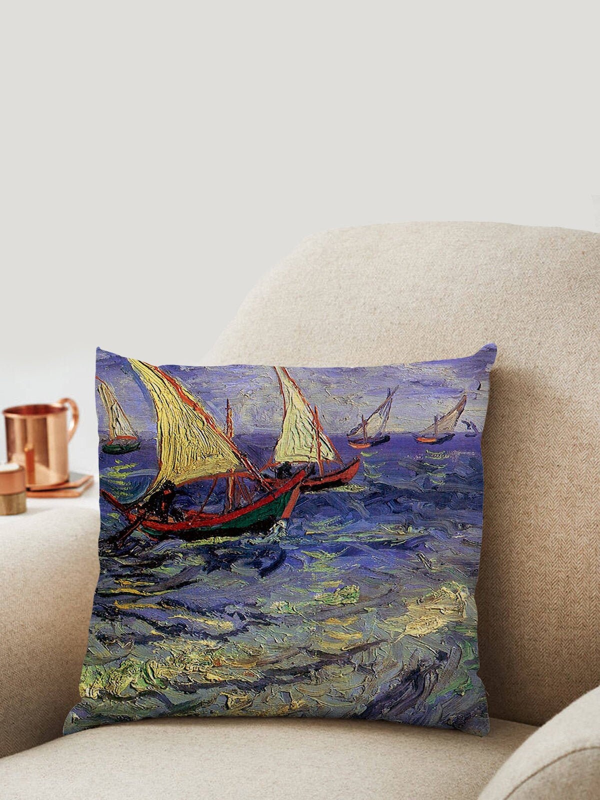 Vincent Van Gogh Decorative Pillow Covers for Home Seascape at Etsy