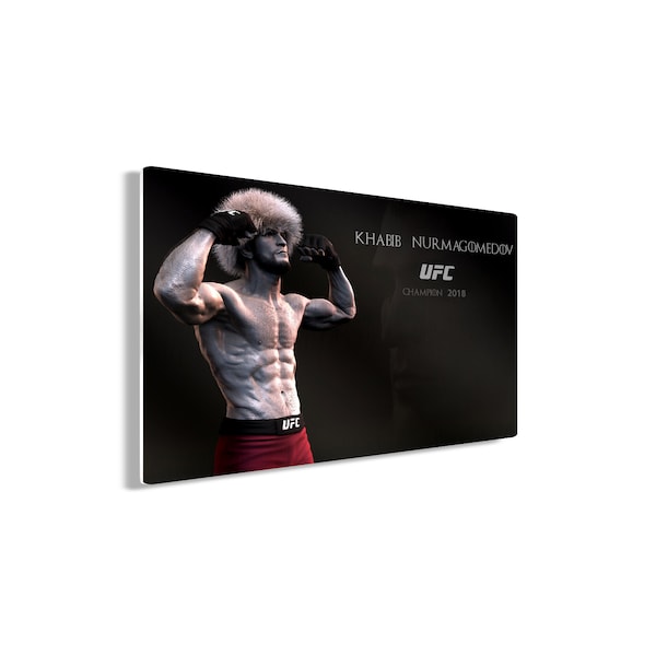 Khabib Nurmagomedov Metal Print Wall Art Boxer In Papakha Home Decor