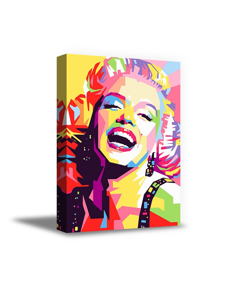 Marilyn Monroe Poster Art Marilyn Monroe Living Room Decor Marilyn Vintage Painting Marilyn Monroe Stylish Gift Colorful Artwork