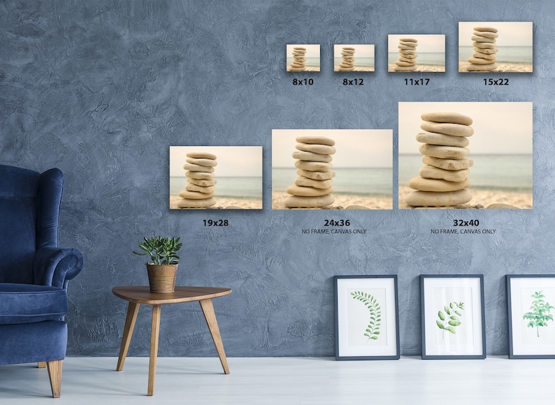 Spa Canvas Wall Art Sea Stones Home Decor Prints