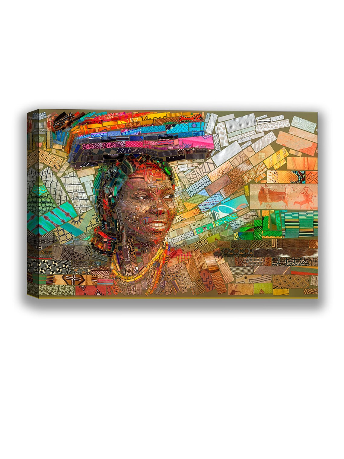 African Woman Canvas Art. African Mosaics. Modern Wall Art | Etsy