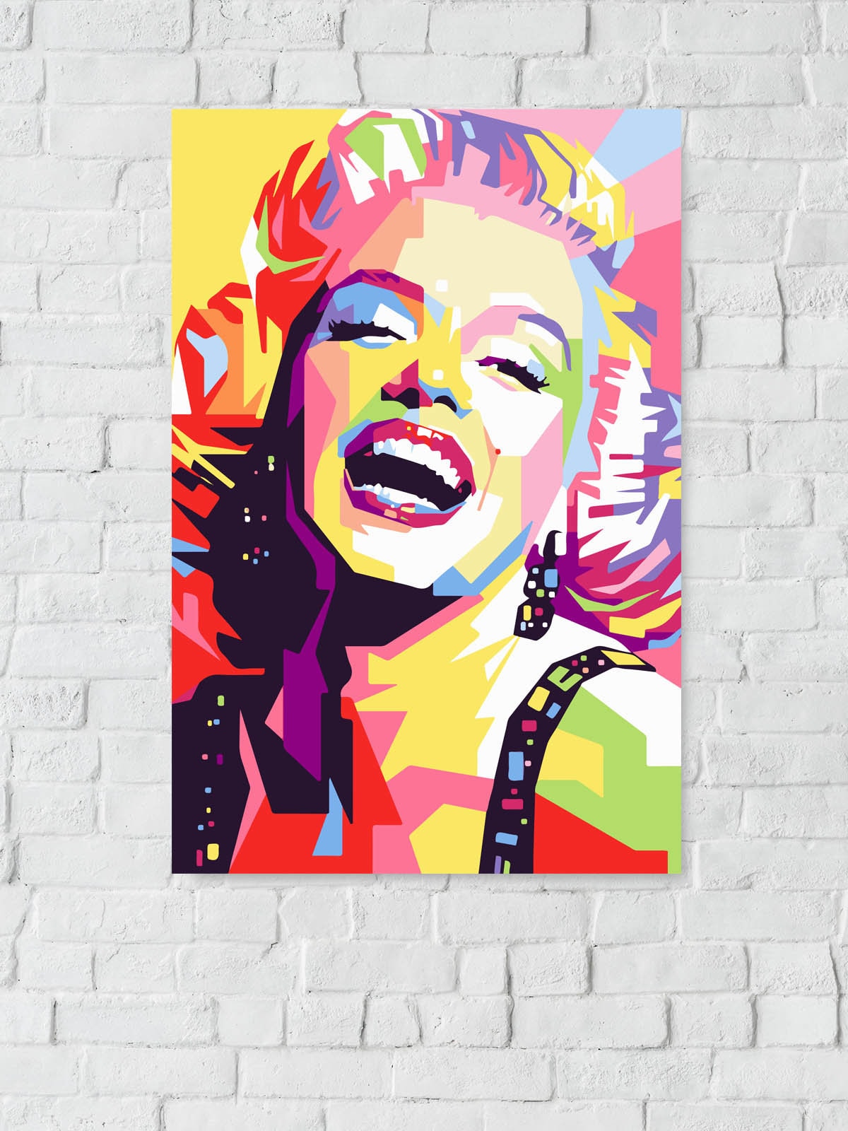  wall26 Canvas Print Wall Art Portrait of Marilyn Monroe with  Dress People Pop Culture Historical Realism Famous Closeup Colorful  Multicolor Classical for Living Room, Bedroom, Office - 32x48: Posters &  Prints