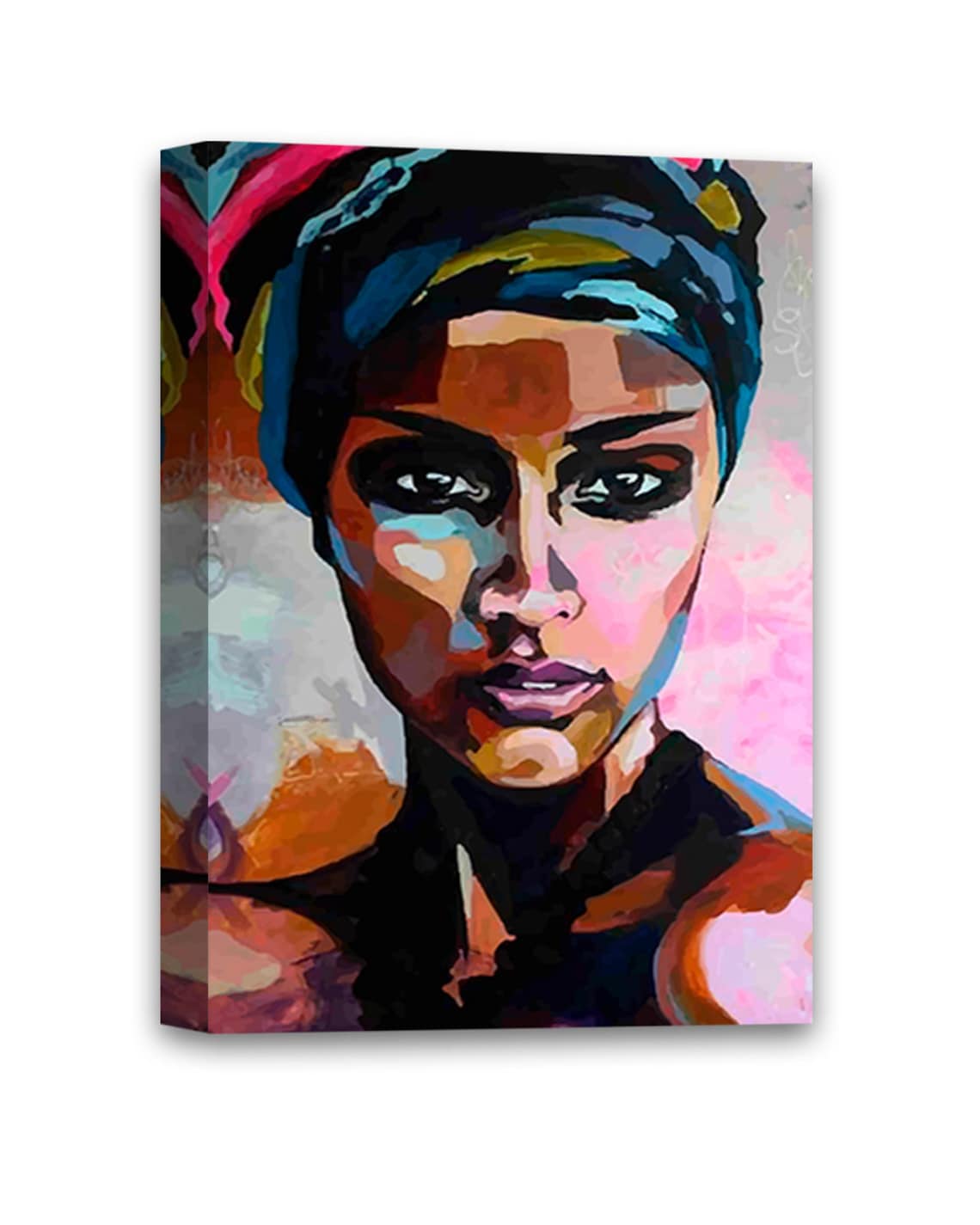 African Woman Canvas Painting. African Lady Portrait. Colorful Etsy