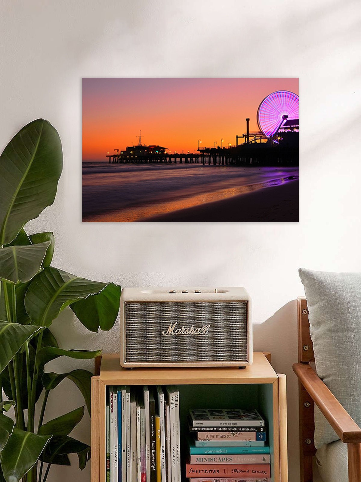 Santa Monica Poster Wall Art. Santa Monica Ocean View. Etsy