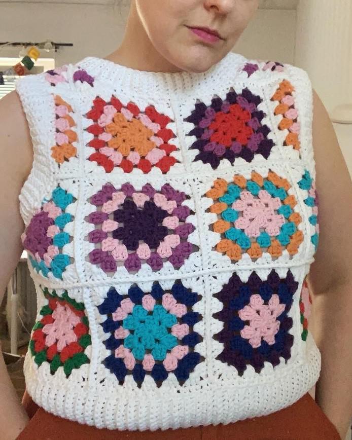 39 Granny Square Vest Crochet Patterns for Retro Layers, Boho Vests, and Handmade Gifts 9 Granny Square Vest Crochet Pattern: Customizable Unisex