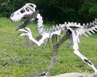 Decoración de jardín de dinosaurio de acero inoxidable, sin óxido, decoración sin óxido, raptor, dinosaurio Acero inoxidable VA VA2 T rex