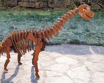Brontosaurus Edelrost Decoración de jardín Decoración Óptica óxido Dinosaurio Jurásico