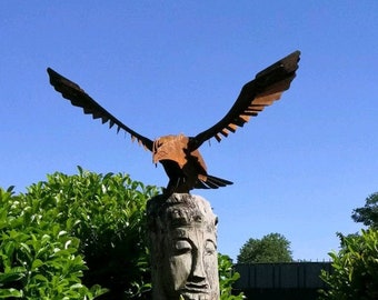 Eagle 3D garden decoration rustic rust metal freedom eagle