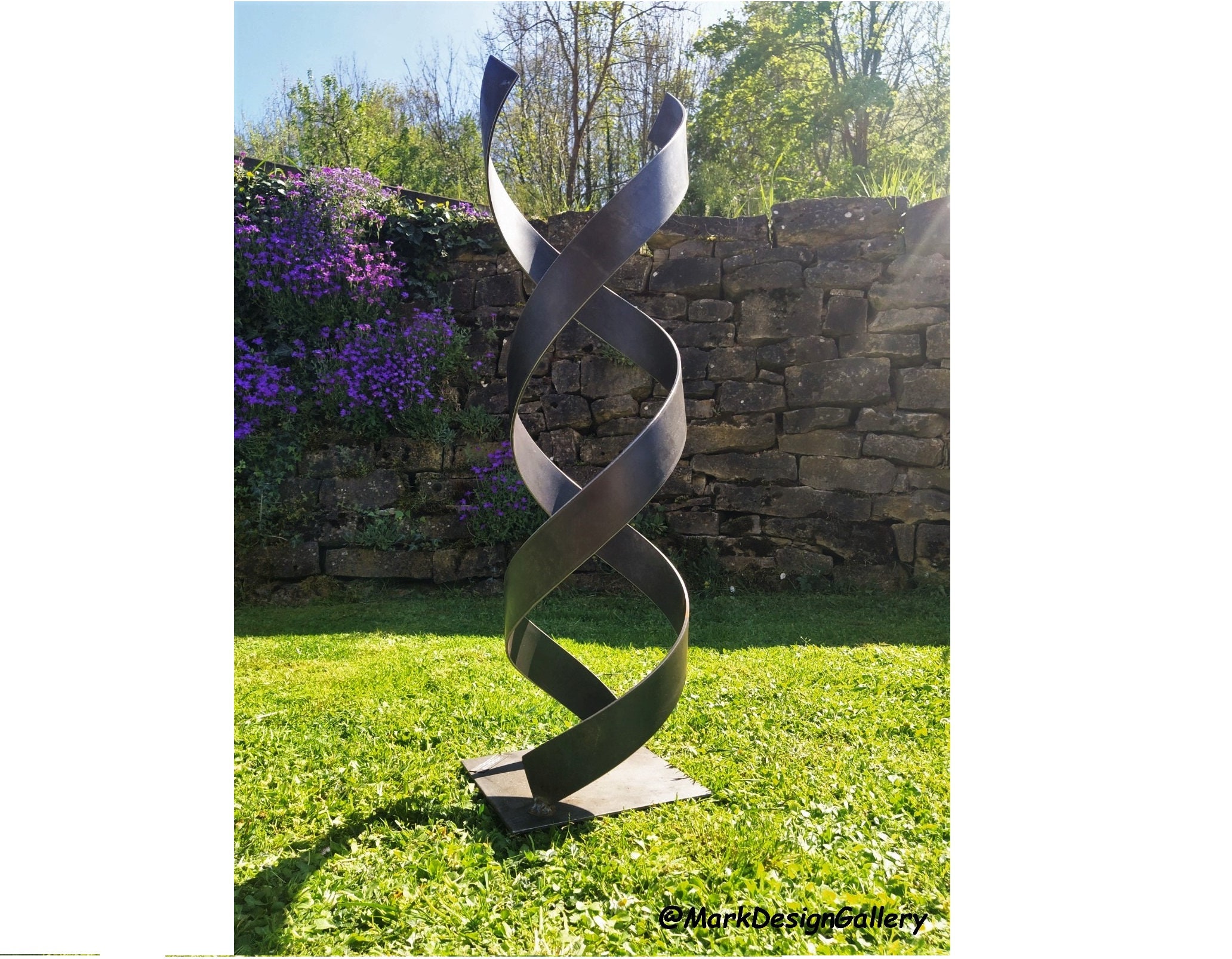 Edelrost Skulptur Für Garten & Vorgarten – Dekorative Figur Aus Stahl, 38 Cm, Mit Bodenplatte