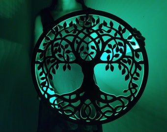 Decoración de pared con árbol de la vida LED, arte de pared, tatuaje de árbol de la vida, lámpara de diseño, lámpara de luz LED, decoración de árbol con raíces