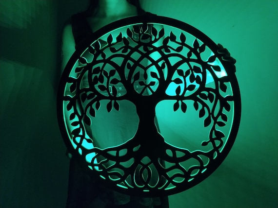 LED Lebensbaum Wanddeko Wallart Baum des Lebens Wand Tattoo Deko Lampe Leuchte Designlampe LED Leuchtdeko Baum mit Wurzeln