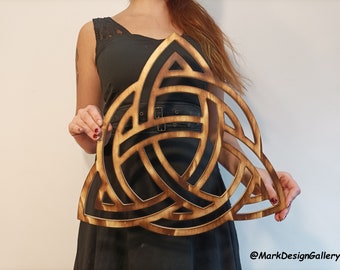 Celtic Knot Triqueta Wall Decoration Wallart Wall Decoration Wood
