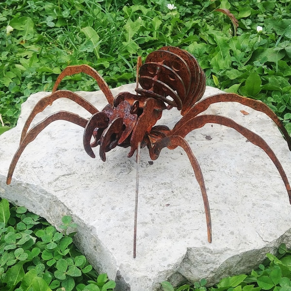 3D Spinne Edelrost Gartendeko Rost Optik Rost Deko Frühling Spring Garden Halloween