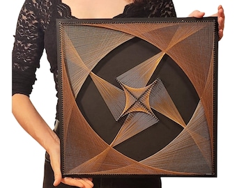 String Art - Geometrische Fadenkunst - Wandbild - Handgemacht - Wanddekoration