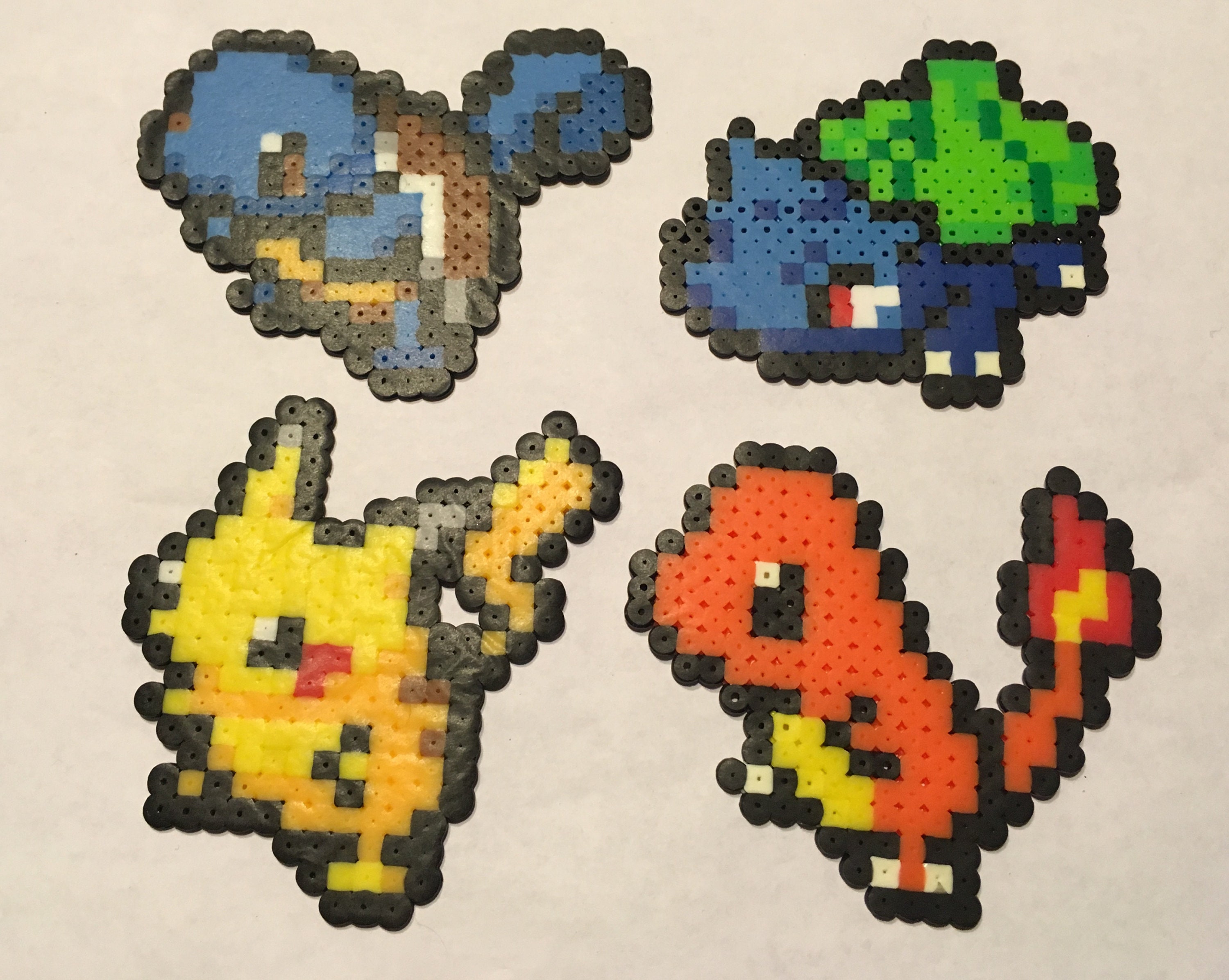 Pokemon Pixel Art Perline Perler Etsy Italia