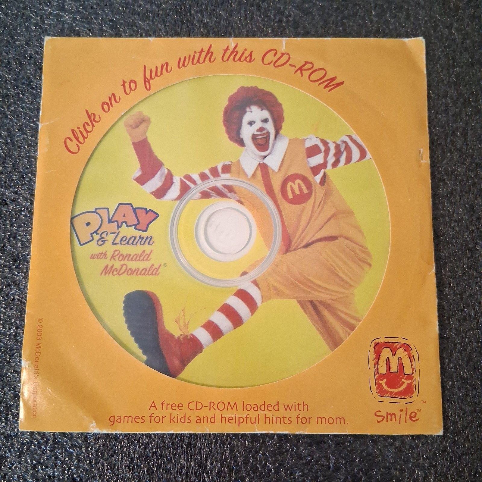 Mcdonalds Ronald Mcdonald Play and Learn CD ROM PC Game 2003 - Etsy