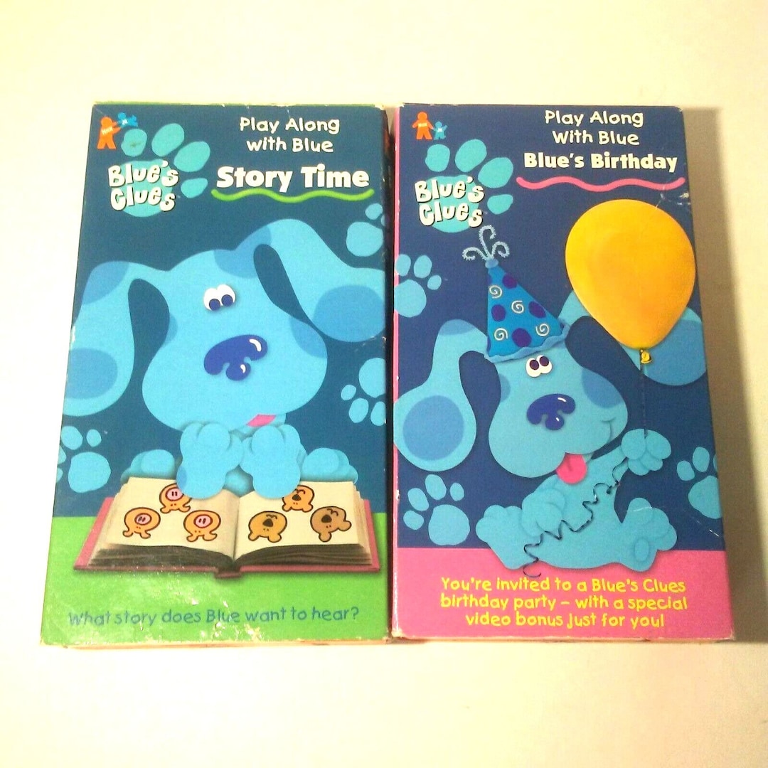 Lot of 2blues Clues VHS Tapes Blues Birthday & Story Time Kids