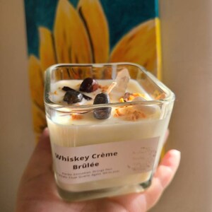 Whiskey Crème Brulee Candle- Herb Candle, Spell Candle, Chime Candles, Crystal Candle, Candle Magic, Offering Candles, Ritual Candles