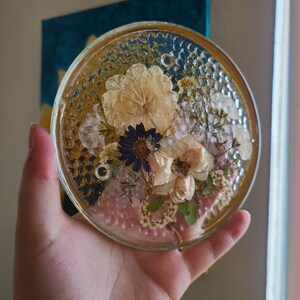 Pressed Flower Trinket Dish/ Stand