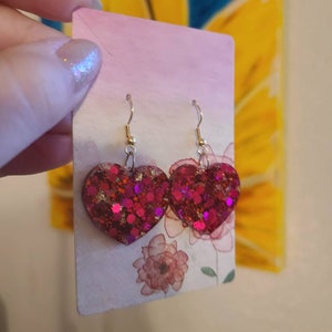 Hearts Resin Earrings