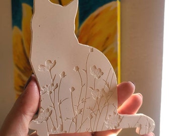 Ceramic Cat Wall Hanging