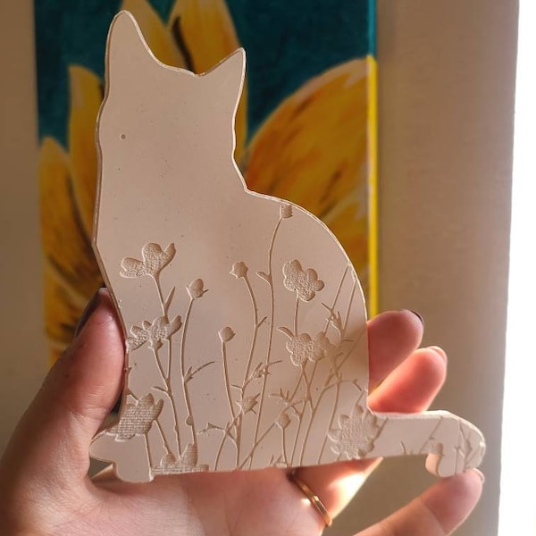 Ceramic Cat Wall Hanging