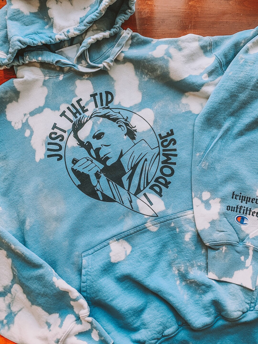 Just the Tip I Promise Hoodie / Bleached Champion Hoodie / Etsy Canada