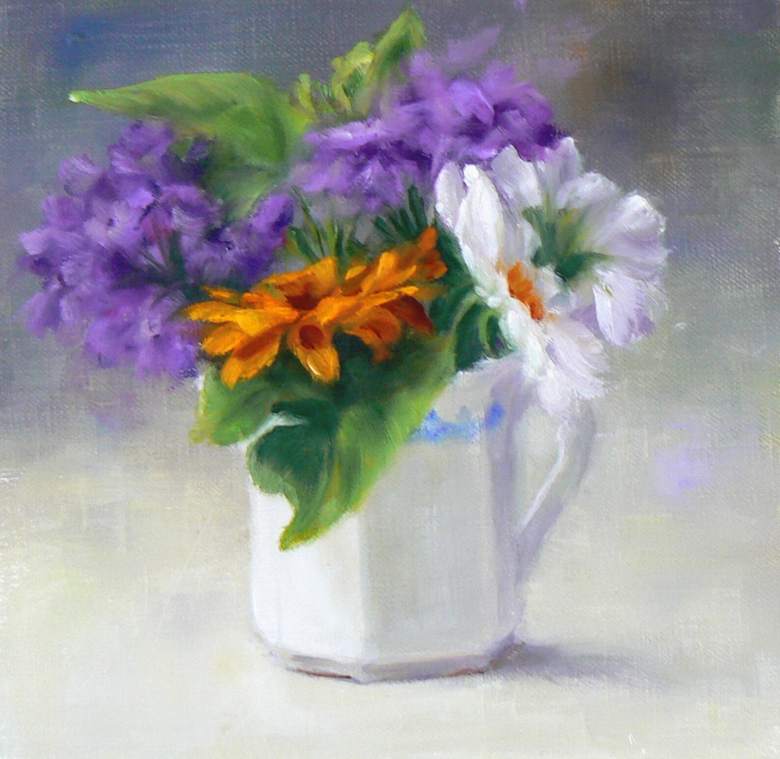 Original Oil Painting, Miniature Oil Painting, Floral Still Life