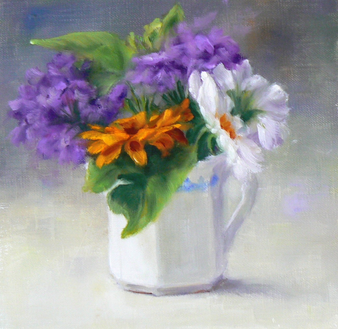 Original Oil Painting, Miniature Oil Painting, Floral Still Life