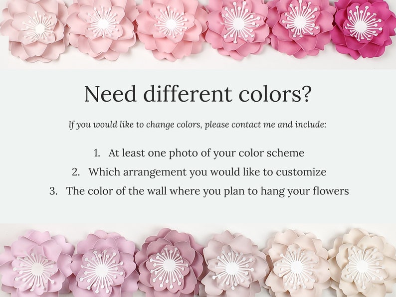 Wall Flowers for Girl Nursery in Pink Purple and Gray Etsy