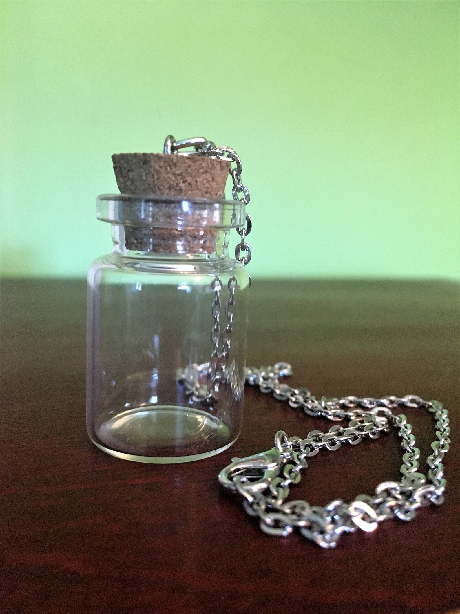 Empty Glass Bottle Necklace / Vial Necklace / 32mm 5ml Bottle Etsy