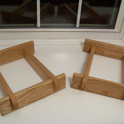 Large Advent Speaker Stands Made of Solid Walnut free Etsy