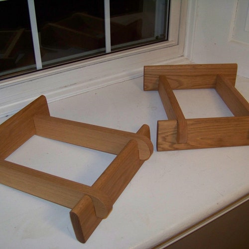Large Advent Speaker Stands Made of Solid Walnut free Etsy