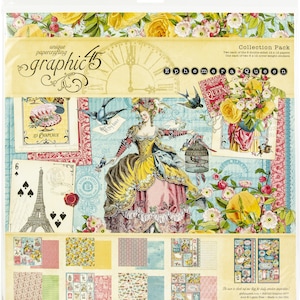 DISCONTINUÉ **Graphic 45 Collection Pack 12"X12" - Ephemera Queen