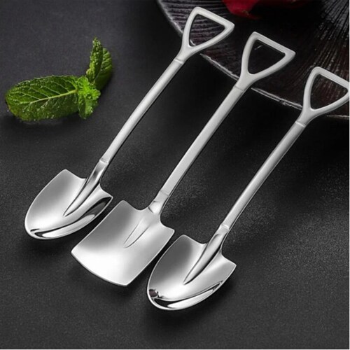 レディースフルセット！SPOON HEAD 23cm / 小物セット Shovel Spoon 3PCS 410 Stainless Steel Coffee Spoon Retro - Etsy