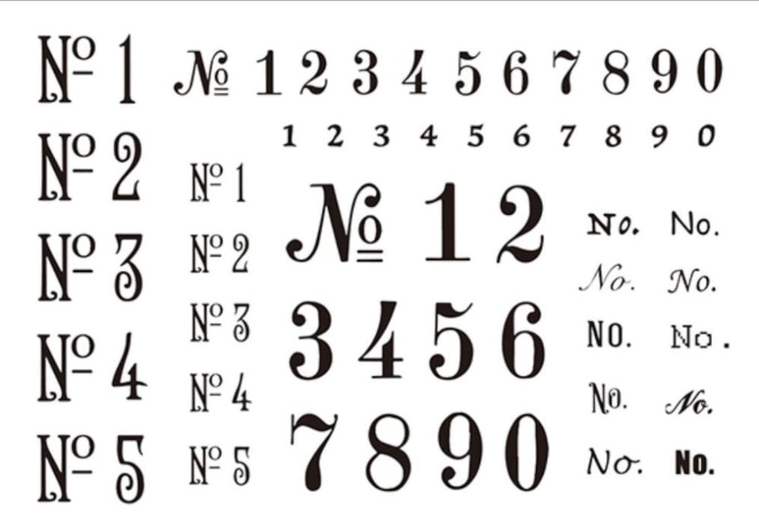 Numbers Transparent Clear Stamps CAS81 - Etsy