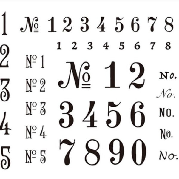 Numbers Transparent Clear Stamps CAS81