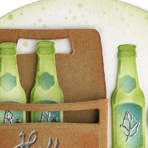 Six-pack bierfrisdrankflessen kaartsnijstansset MD802