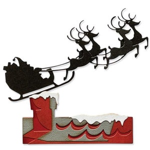 Rentier Schlitten Weihnachtsmann auf dem Dach Weihnachtskollektion MD768