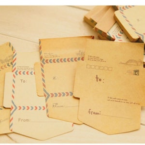 Mini Envelopes Retro Vintage Kraft Paper Envelopes 45 Pc. E406 - Etsy