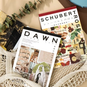 Sticker Book washi sheets Schubert Rose or Dawn Ephemera
