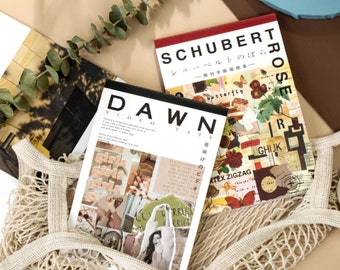 Sticker Book washi sheets Schubert Rose or Dawn Ephemera